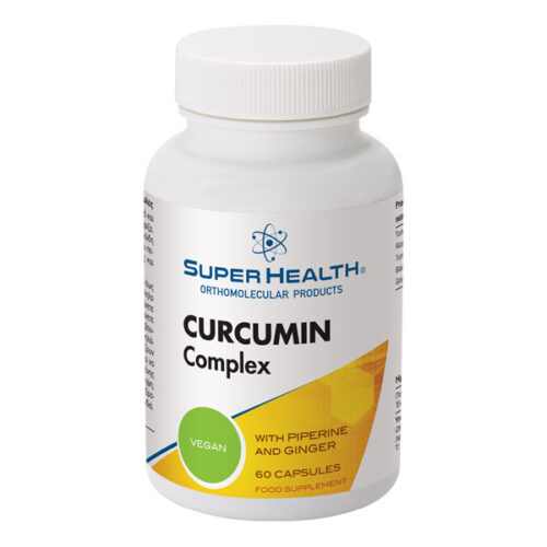 Curcumin Complex - Super Health - Ισχυρή αντιφλεγμονώδης δράση - Ορθομοριακή φόρμουλα Curcumin Complex της Super Health με οργανική κουρκουμίνη υψηλής περιεκτικότητας και δράσης – 95% σε 1 κάψουλα των 400mg – σε συνδυασμό με πιπερίνη και πιπερόριζα για μέγιστη απορροφητικότητα και δράση. Παρέχει ισχυρή αντιοξειδωτική και αντιφλεγμονώδη δράση, συμβάλλει στην καλή λειτουργία της πέψης και του κυκλοφορικού συστήματος και στην ισορρόπηση του ανοσοποιητικού. Η κουρκουμίνη μειώνει τα επίπεδα δύο ενζύμων που ευθύνονται για τις φλεγμονές και τις θρομβώσεις. Ανακουφίζει από τους πόνους των αρθρώσεων, βελτιώνει την δυσκαμψία και αποτρέπει την αποδόμηση των χόνδρων.